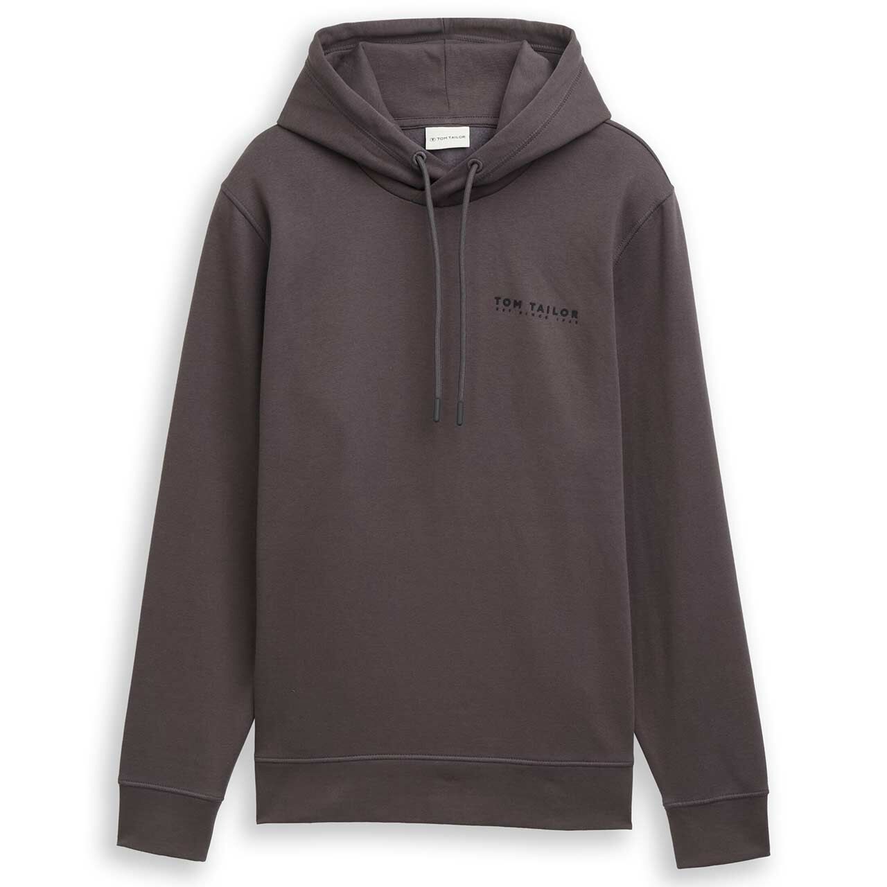 Tom Tailor Herren Hoodie Sweatshirt Basic tarmac grey