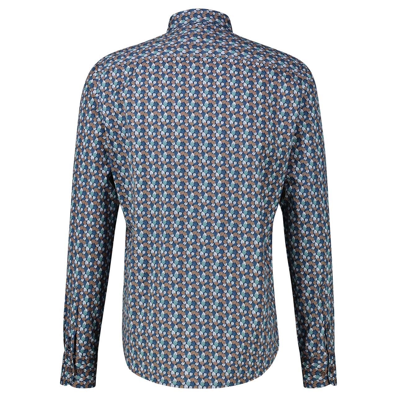 Herren Hemd von Lerros in Dunkelblau mit Print, Rückansicht