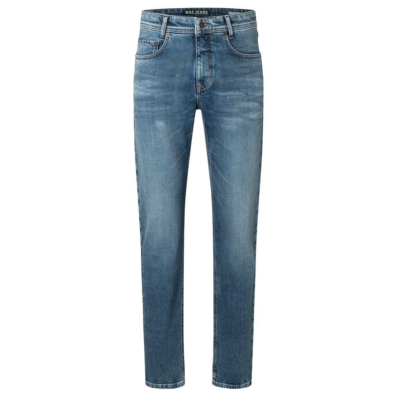 Stretch Herrenjeans Arne von MAC in Blau verwaschen, Vorderansicht