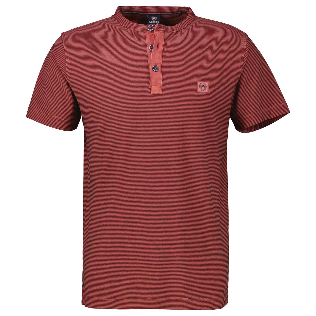Lerros Herren T-Shirt Henley earth red Lerros Herren T-Shirt Henley earth red