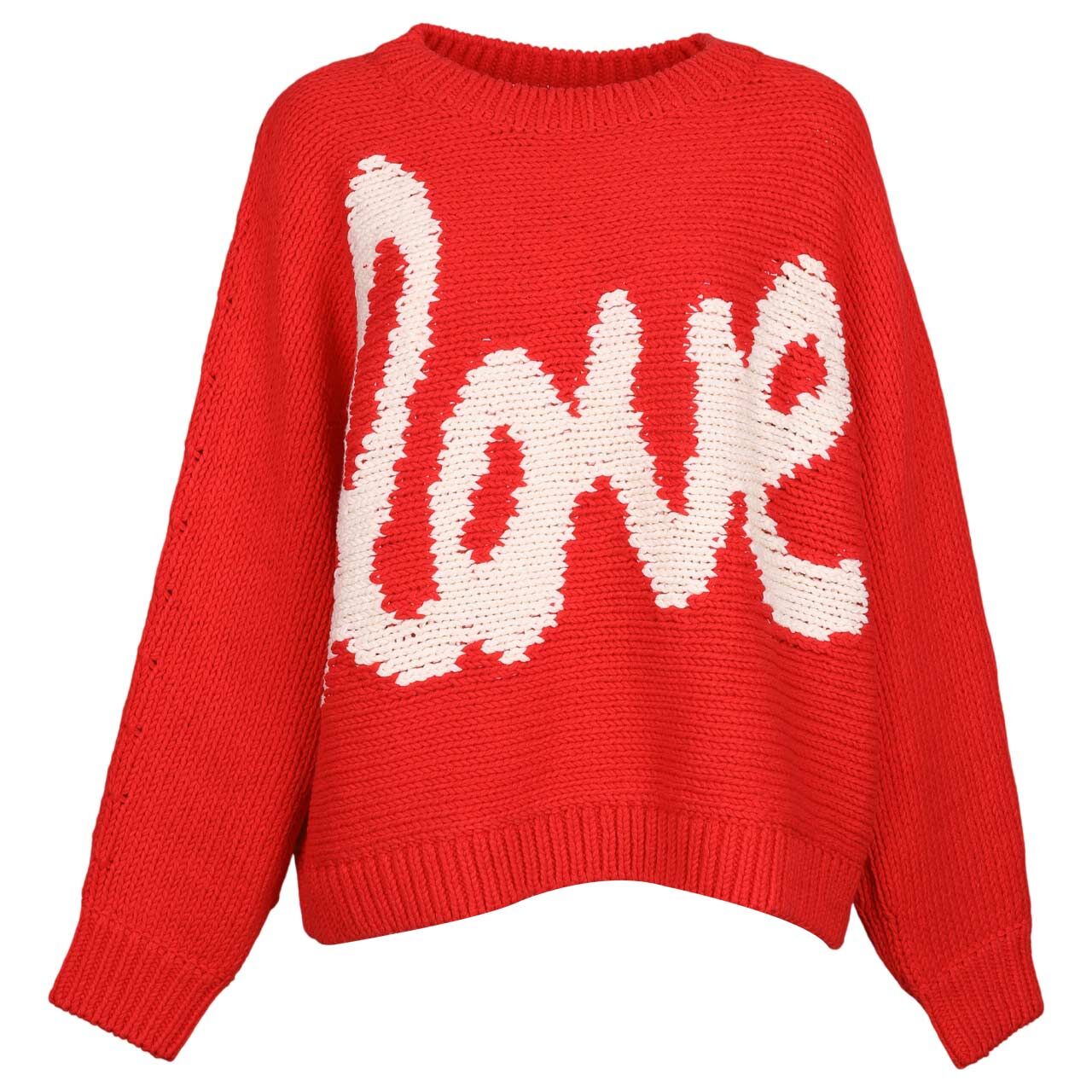 Comma Damen Pullover red intarsia knit