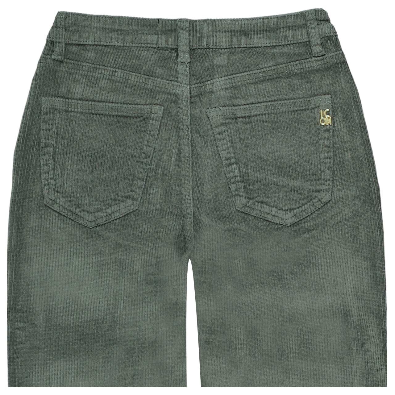Damen Cordhose Rainbow von Senoritas ICON in Graugrün, detaillierte Rückansicht