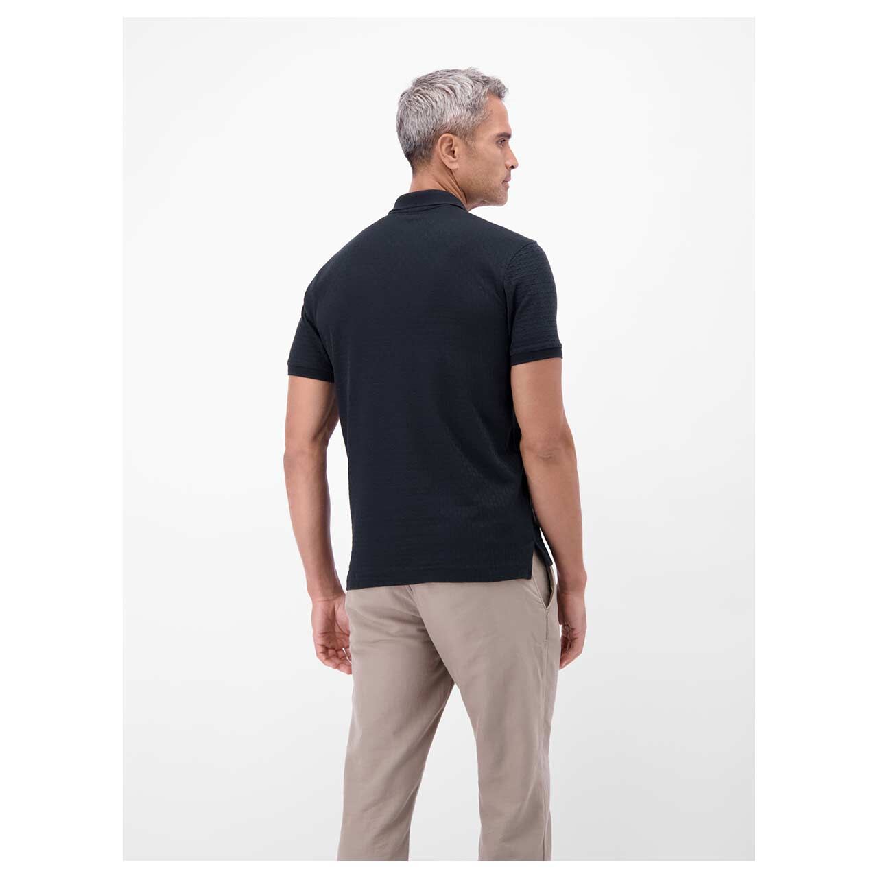 Lerros Herren Poloshirt Zipper Structure classic navy