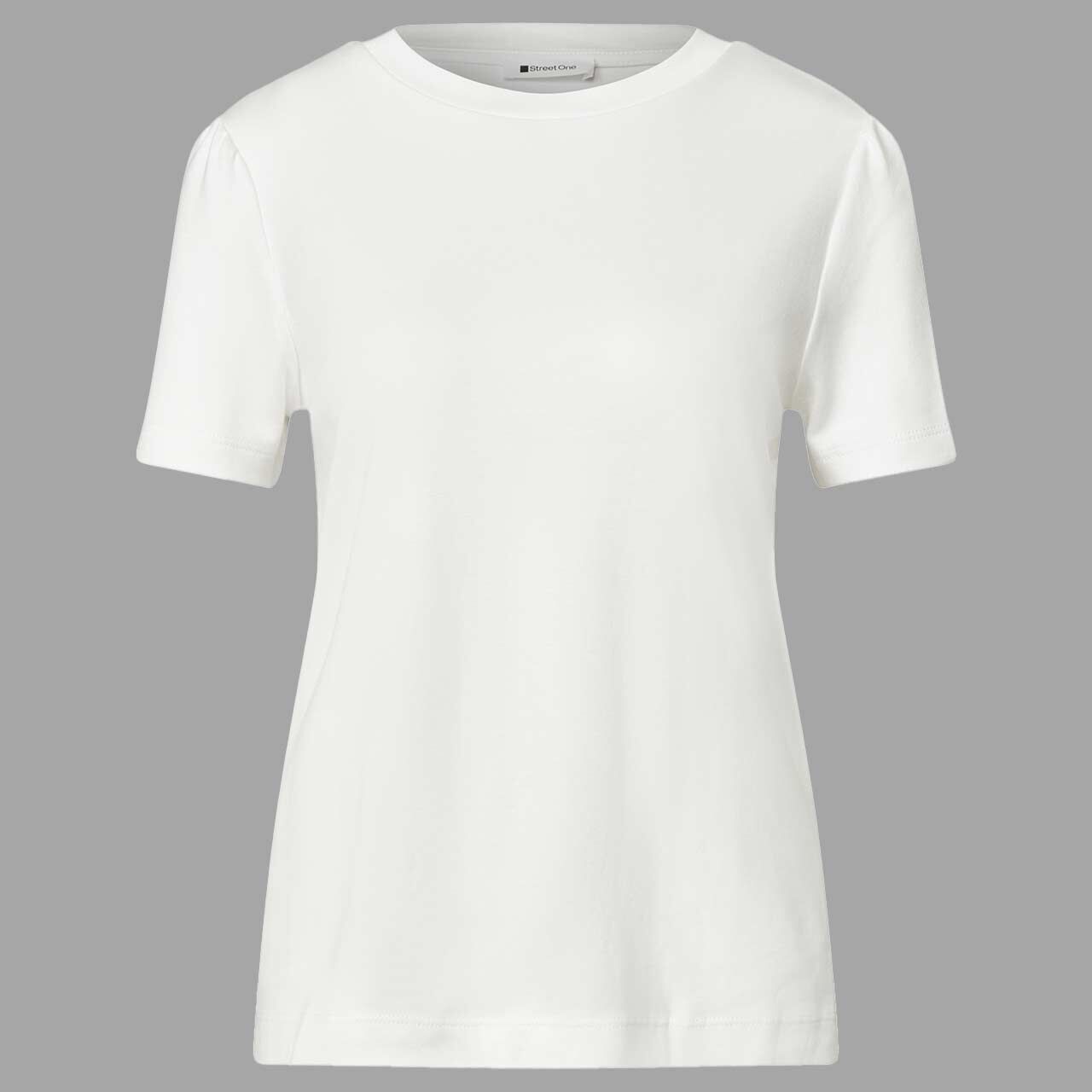 Street One Damen T-Shirt Puff Sleeves off white