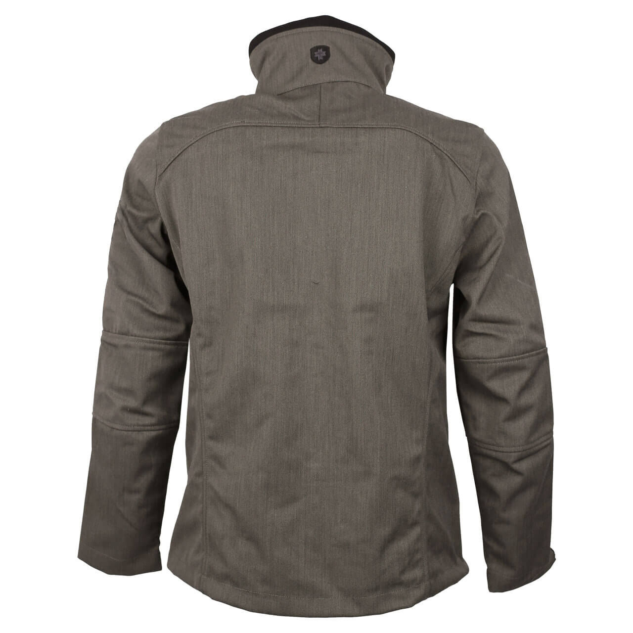 wellensteyn-jacke-alpinierie-saltpepper-hintenMJeCuU1NyLtLa Herren Softshell Jacke Alpinieri von Wellensteyn in Salz- und Pfeffer Muster, Detailansicht Markenlogo