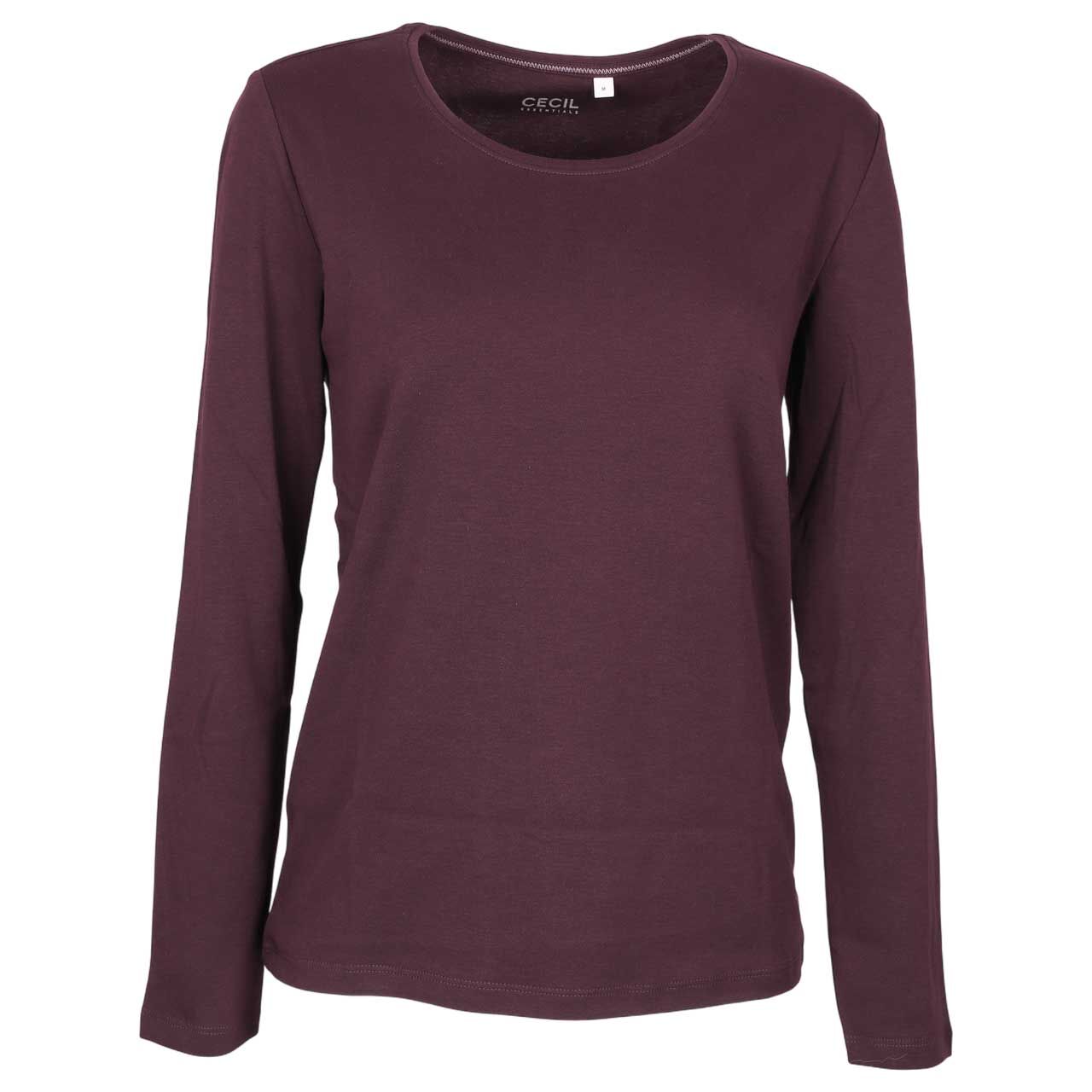 Cecil Damen Langarm Shirt Pia eggplant red
