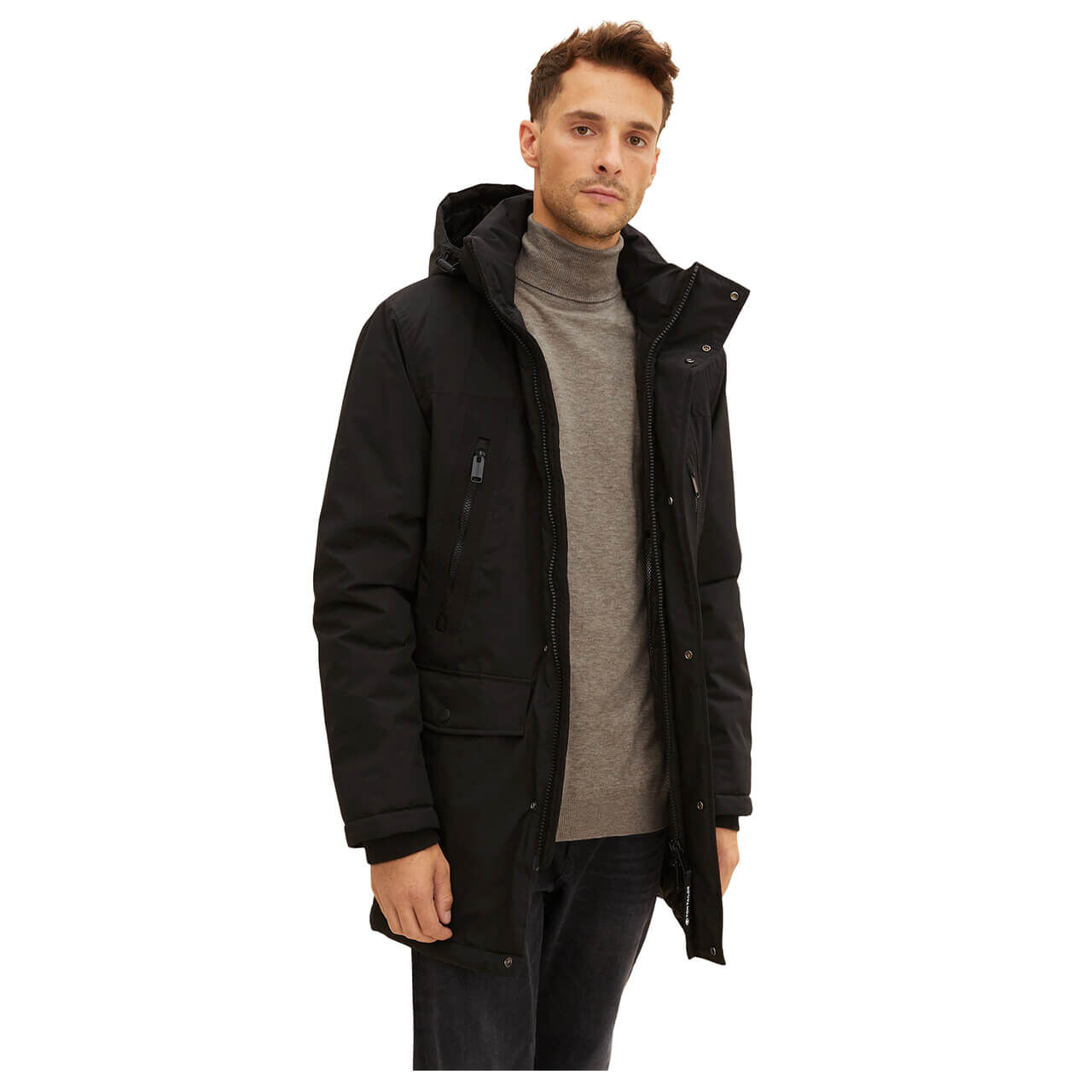 Tom Tailor Herren Jacke Technical Parka black