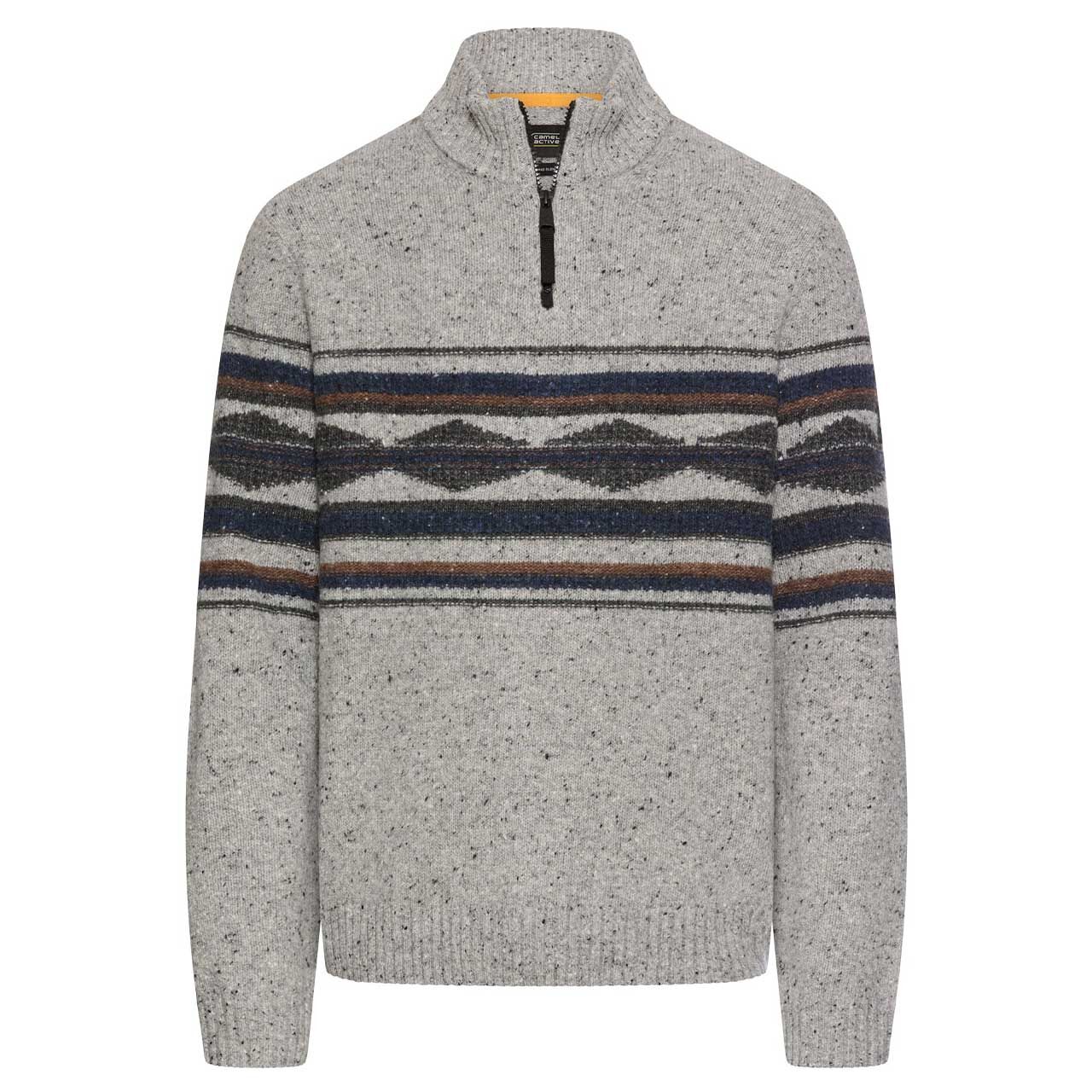 Camel active Herren Pullover Troyer dust grey melange