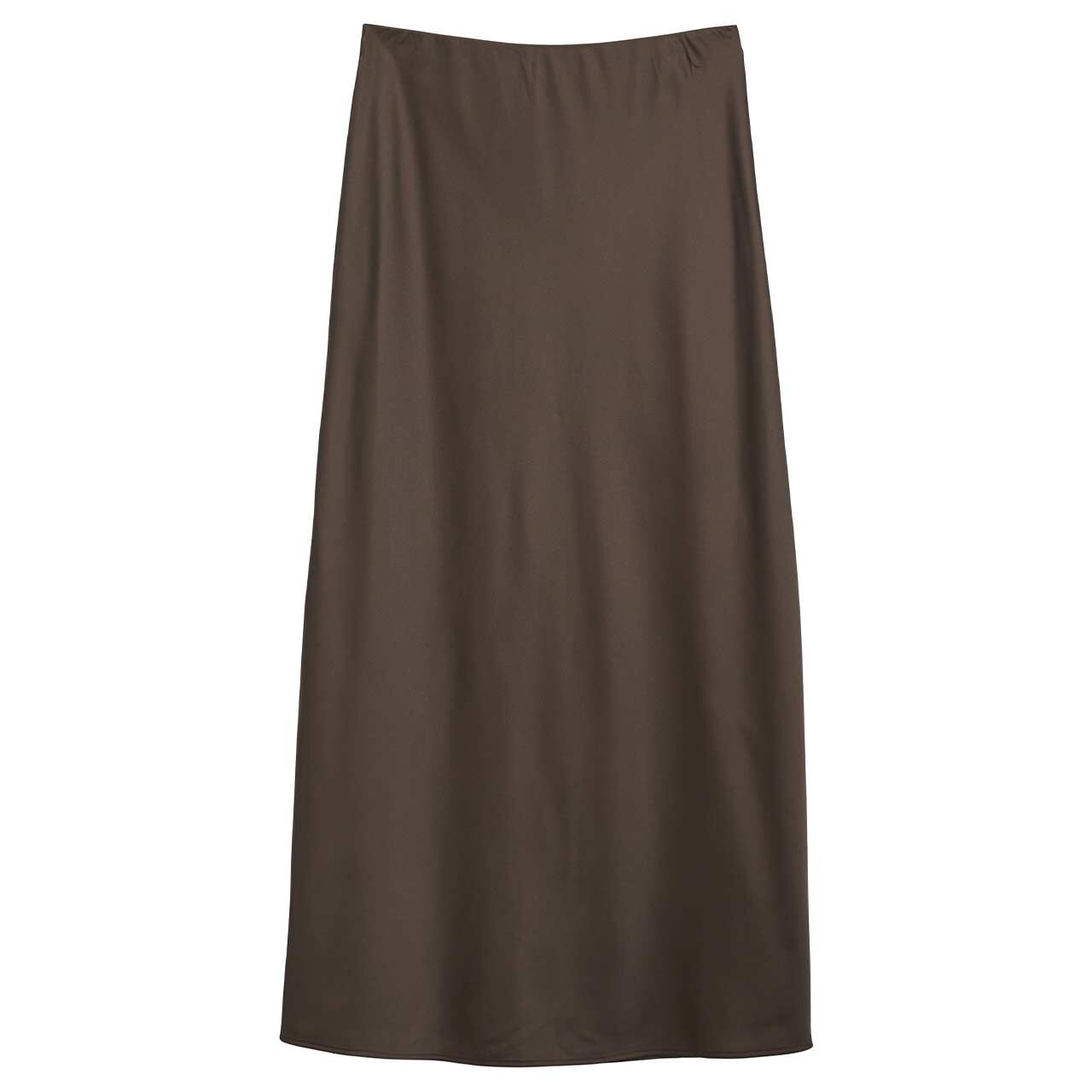Comma Damen Rock mulch brown satin look