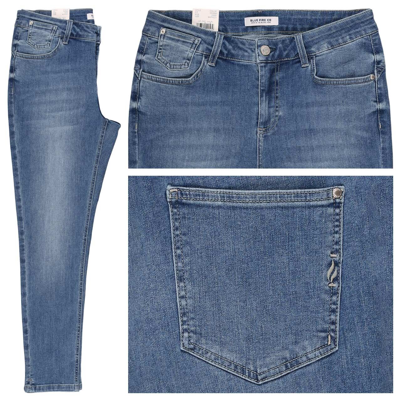 Blue Fire Chloe 7/8 Jeans mid pacific blue