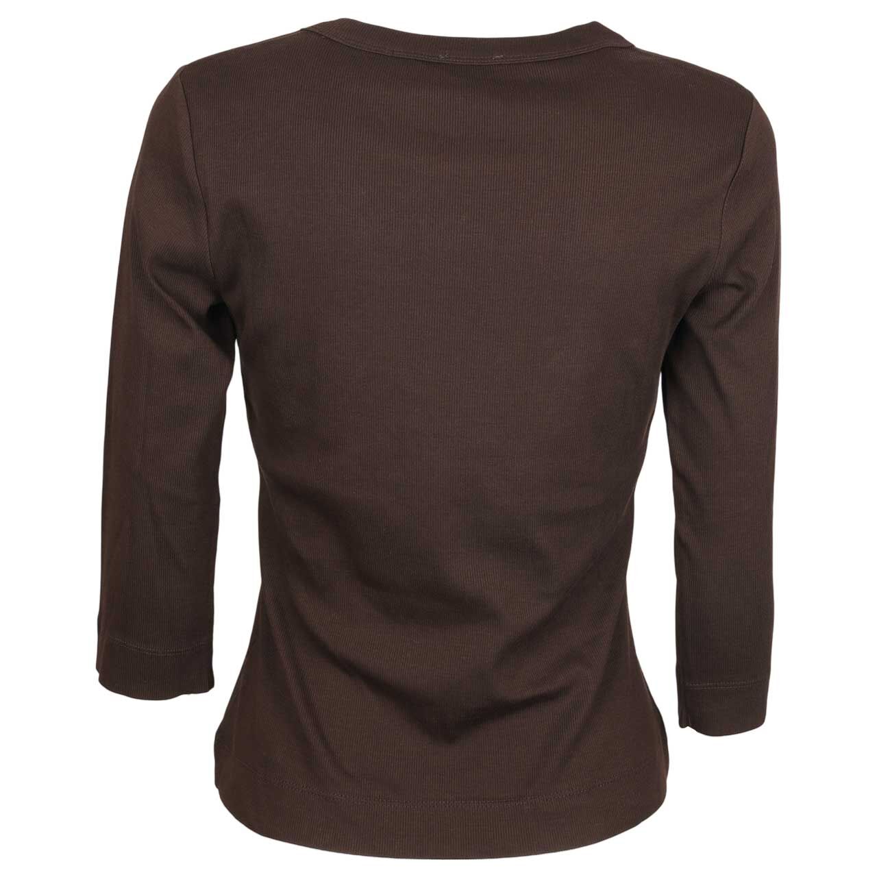 s. Oliver Damen 3/4 Arm Shirt in Dunkelbraun, Rückansicht