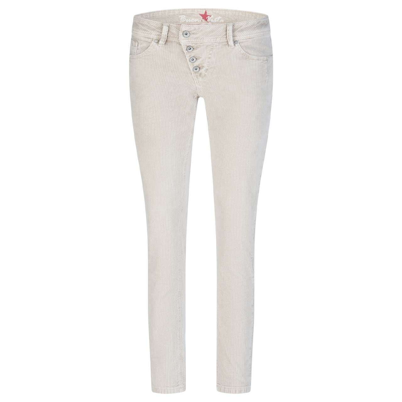 Damen Ankle Cordhose Malibu Cropped Corduroy in Beige, detaillierte Rückansicht, Vorderansicht