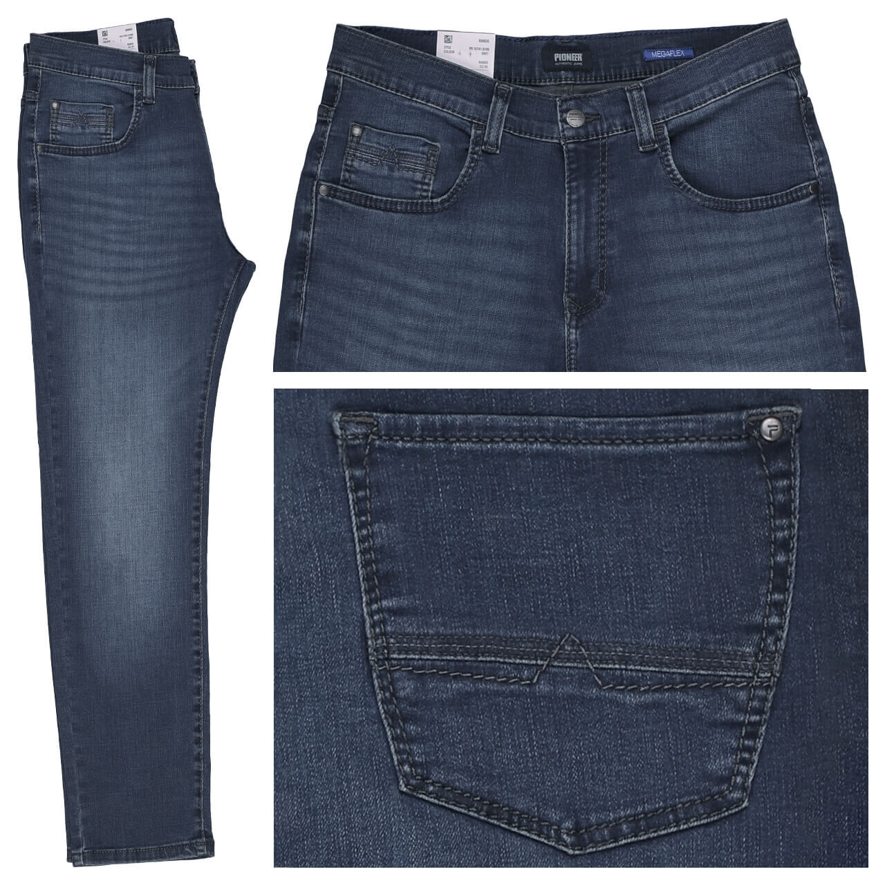Pioneer Rando Jeans Megaflex blue black fashion Pioneer Rando Jeans Megaflex blue black fashion