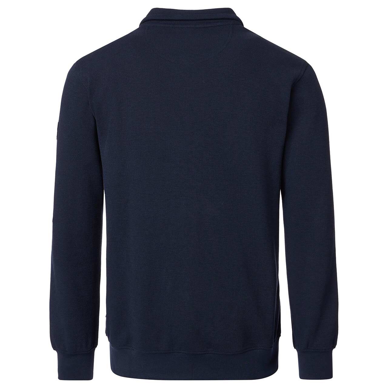 Herren Strickjacke von Casa Moda in Dunkelblau meliert, Rückansicht