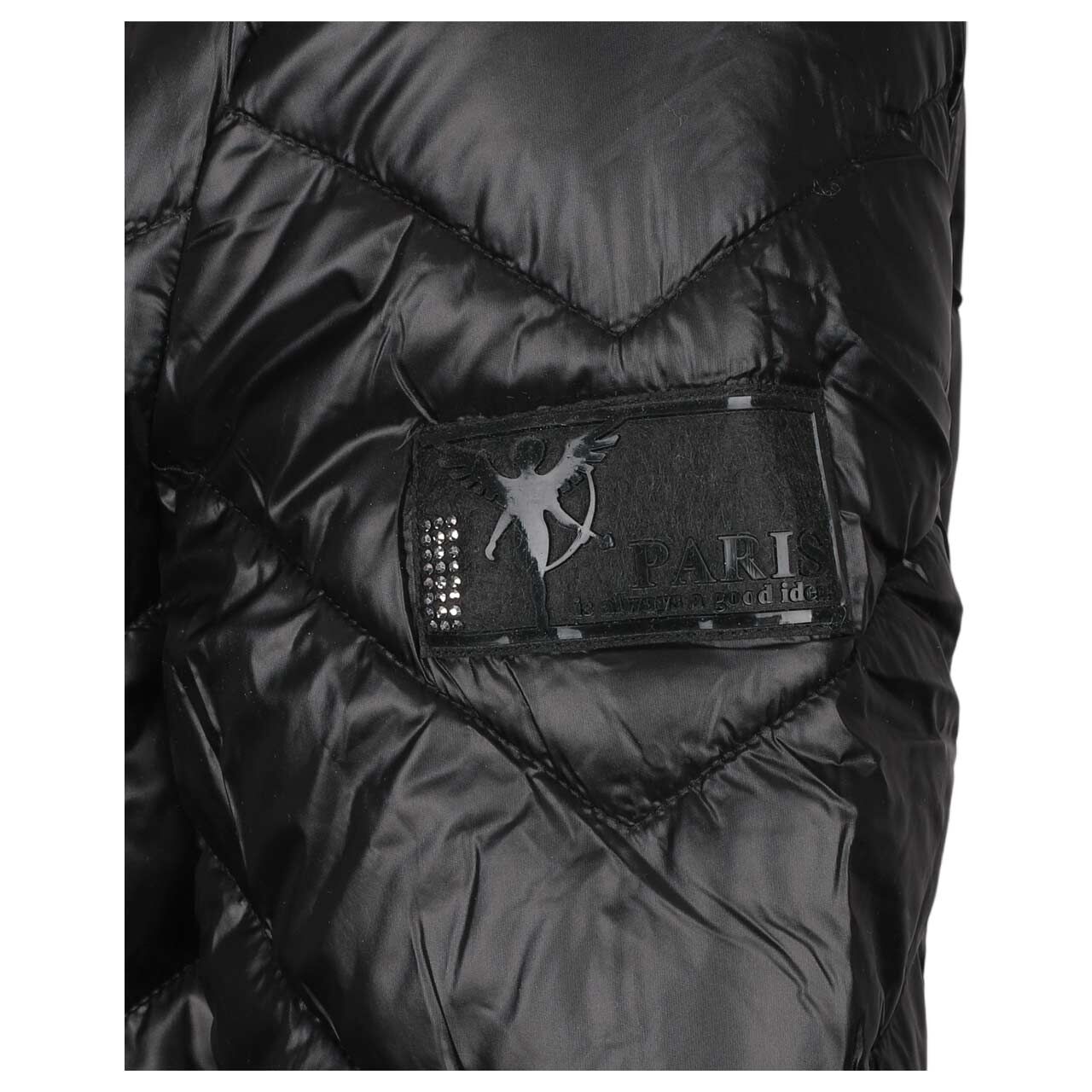 Damen Jacke von Monari in Schwarz, Detailansicht Logo