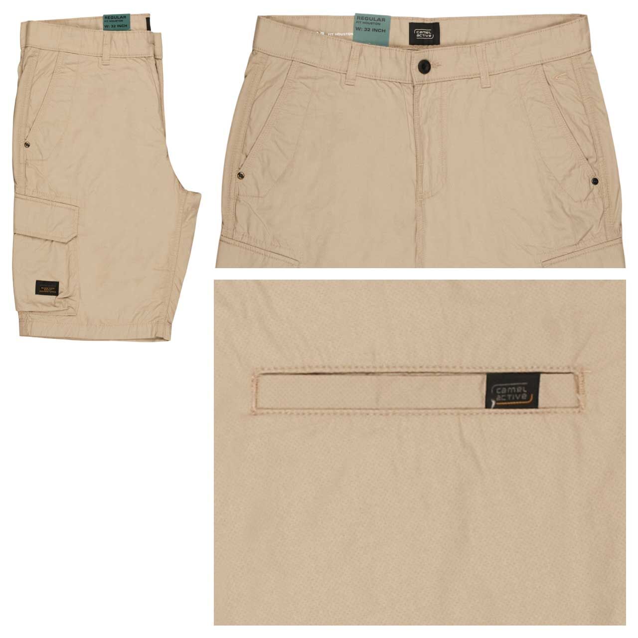 Camel active Houston Cargo Chino Baumwoll Bermuda light beige
