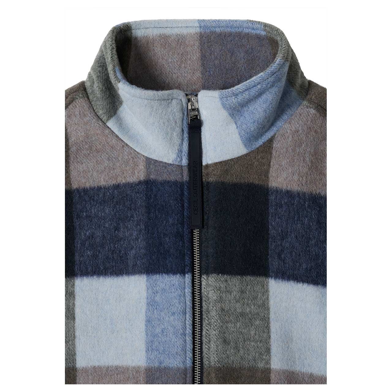 Cecil Damen Jacke Blouson Check urban dark blue