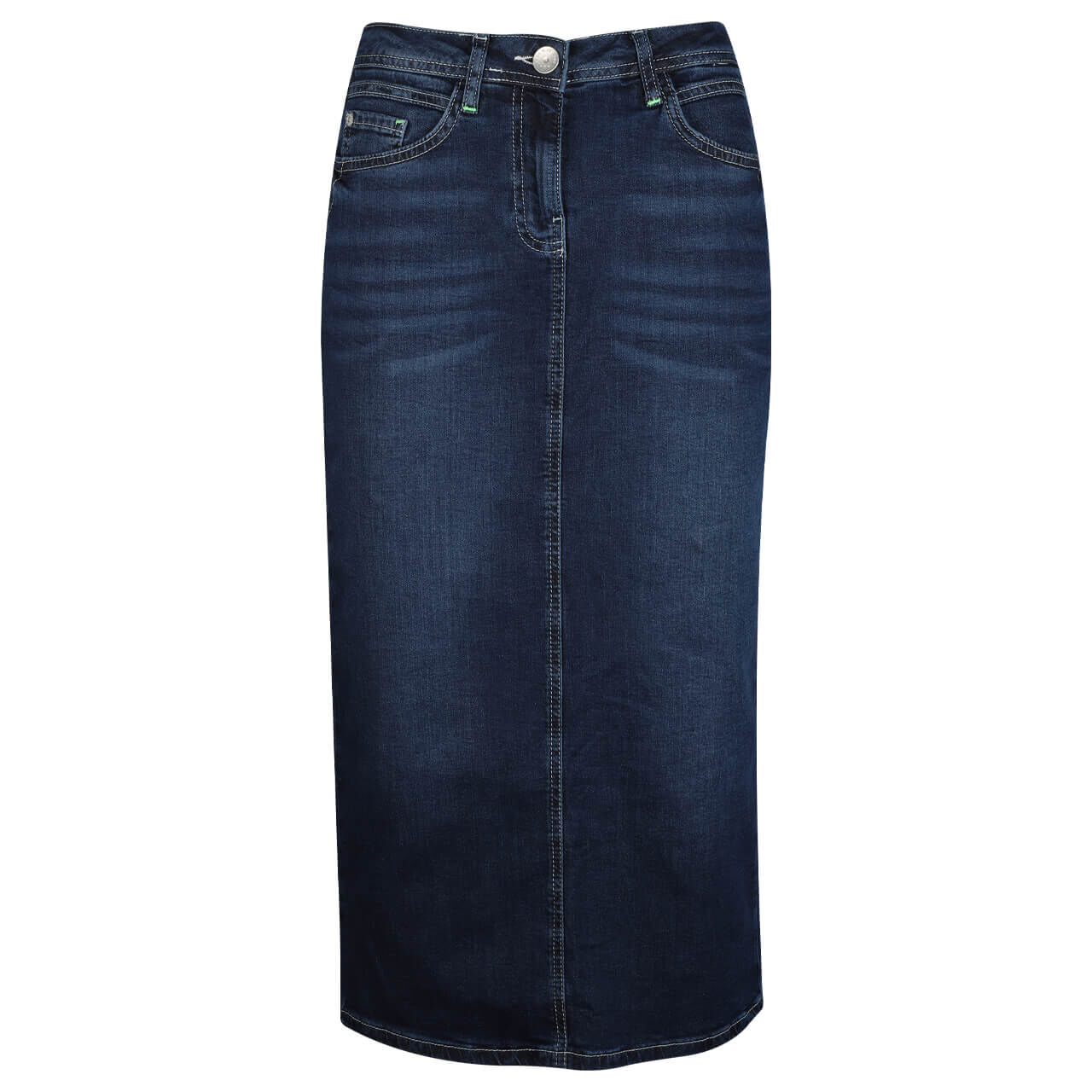 Cecil Damen Jeansrock Denim Skirt Maxi dark blue wash Cecil Damen Jeansrock Denim Skirt Maxi dark blue wash