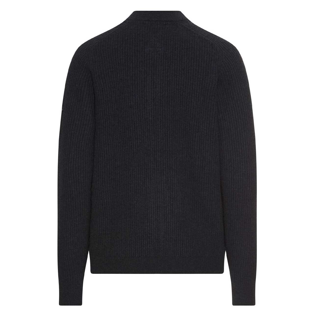 Herren Strickjacke von Camel active in der Farbe Dunkelblau meliert, Rückansicht