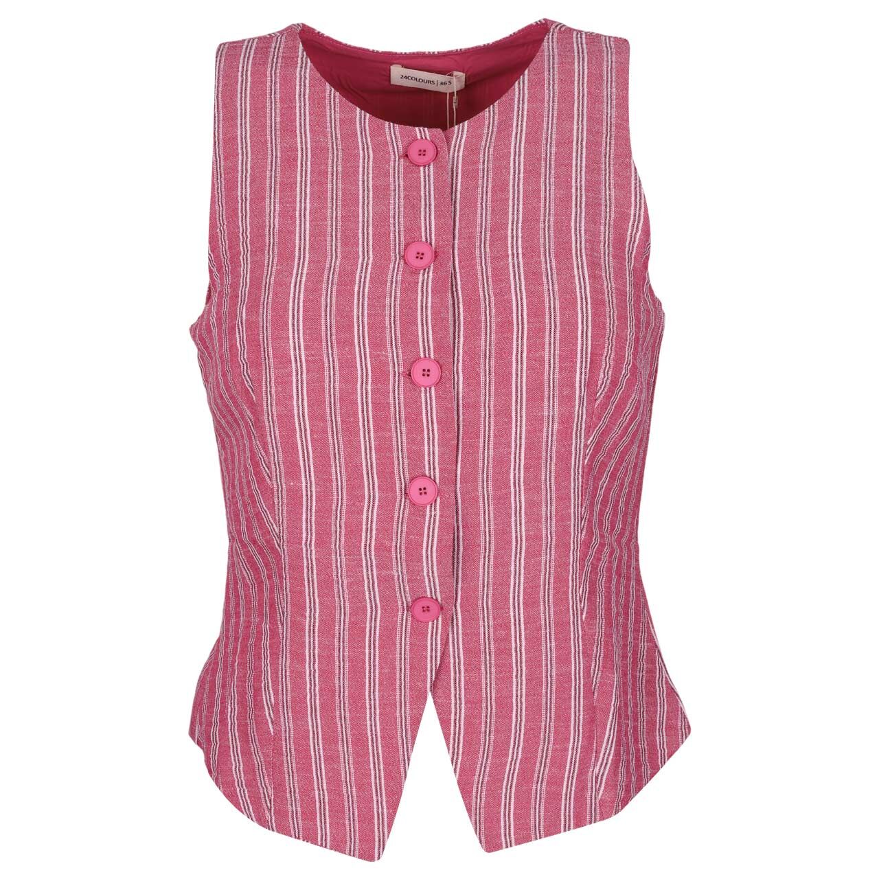 24 Colours Damen Weste pink stripes