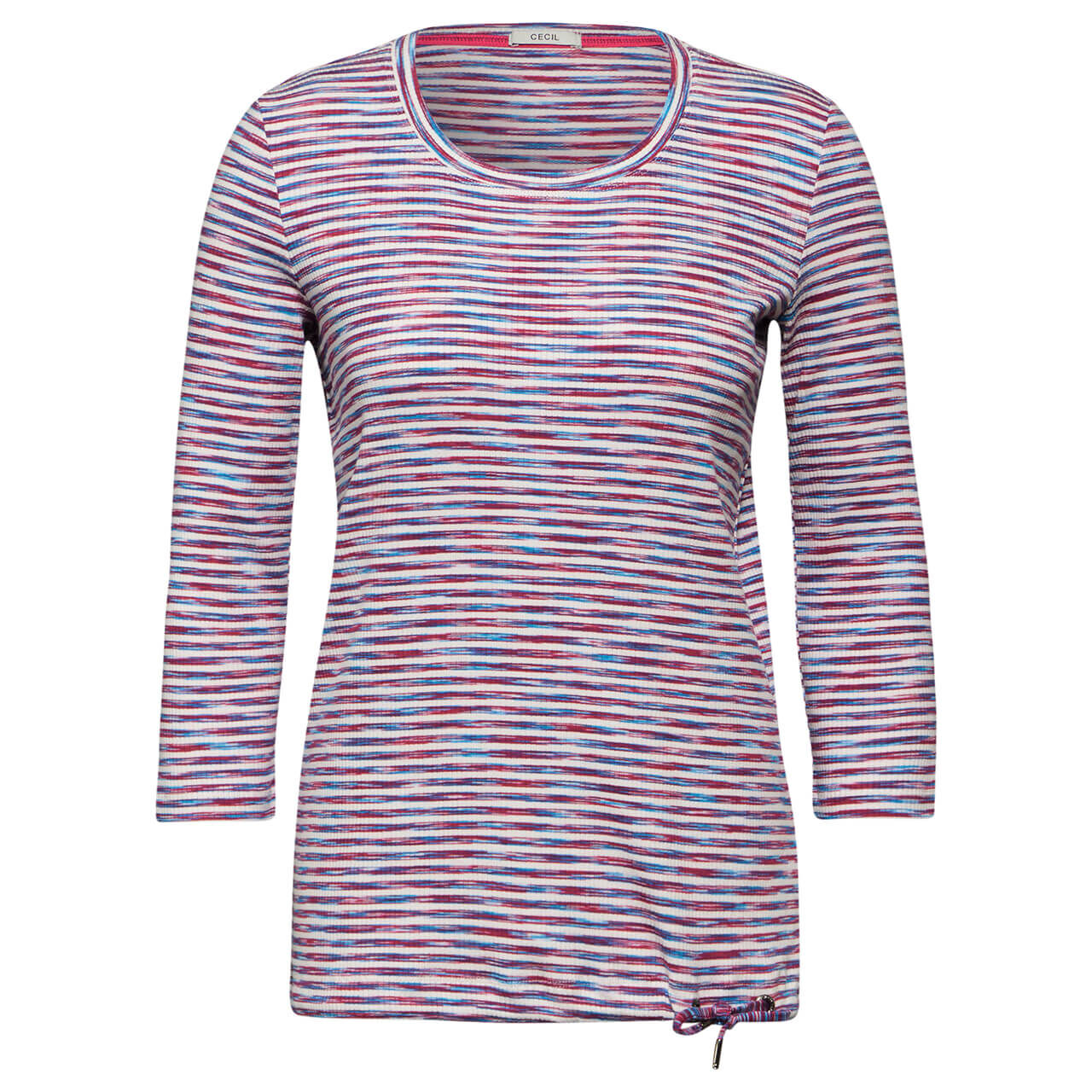 Cecil Damen 3/4 Arm Shirt Multi Melange Stripe pink