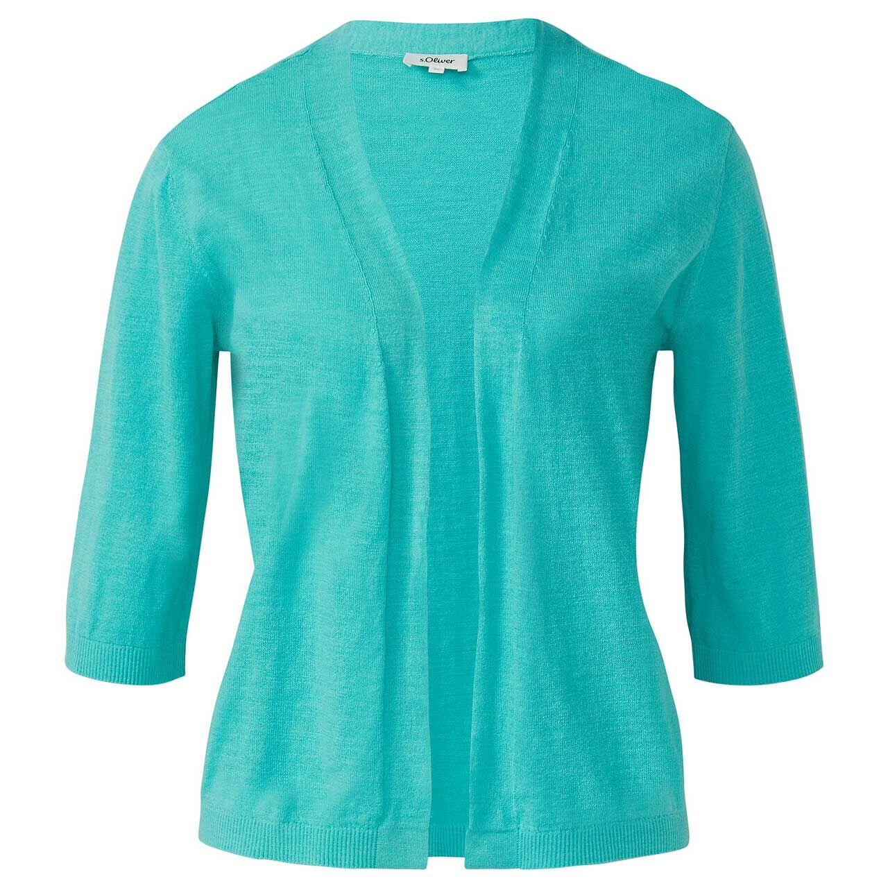 s.Oliver Damen 3/4 Arm Strickjacke pool blue