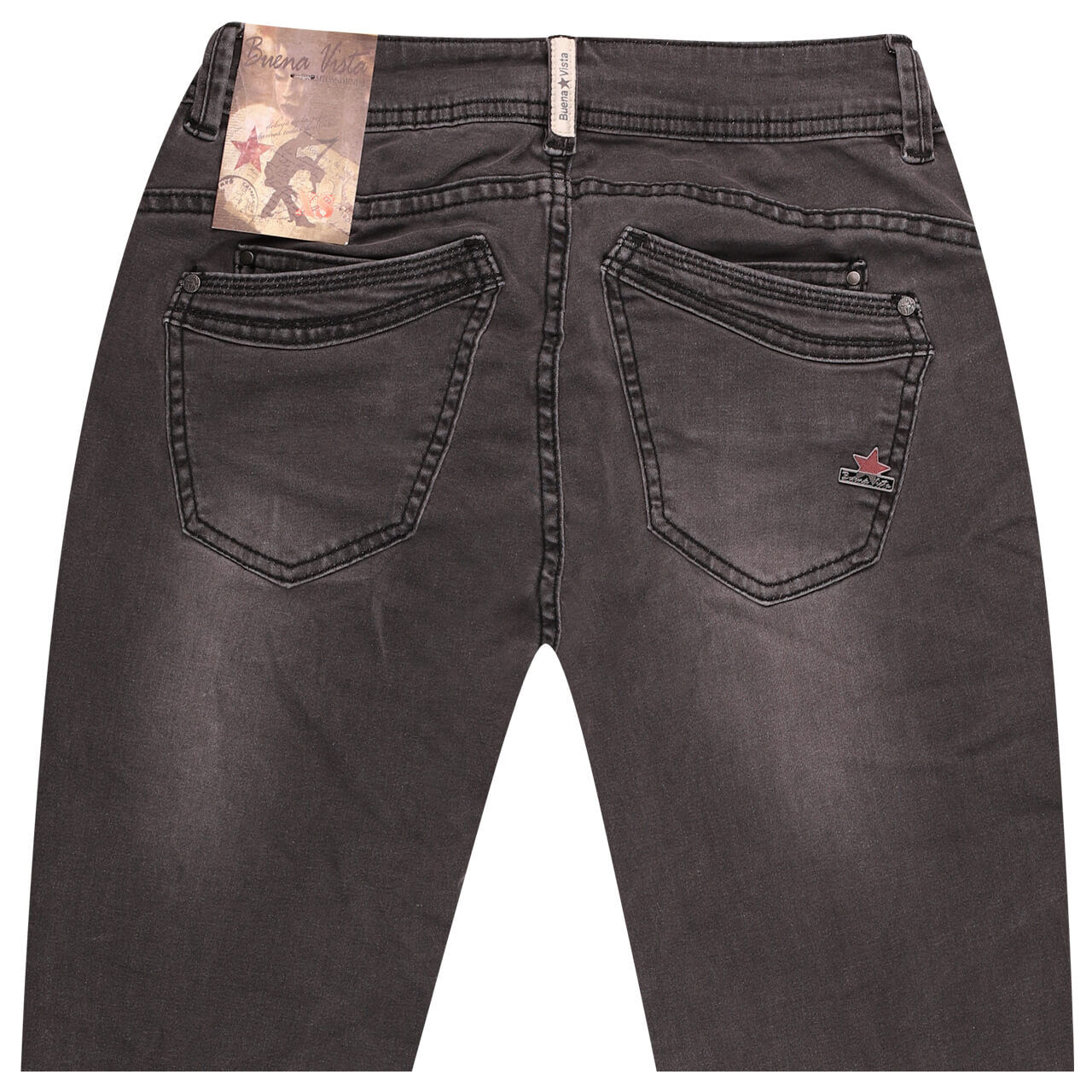 Buena Vista Jeans Malibu Cropped Cozy Denim Ankle grey black