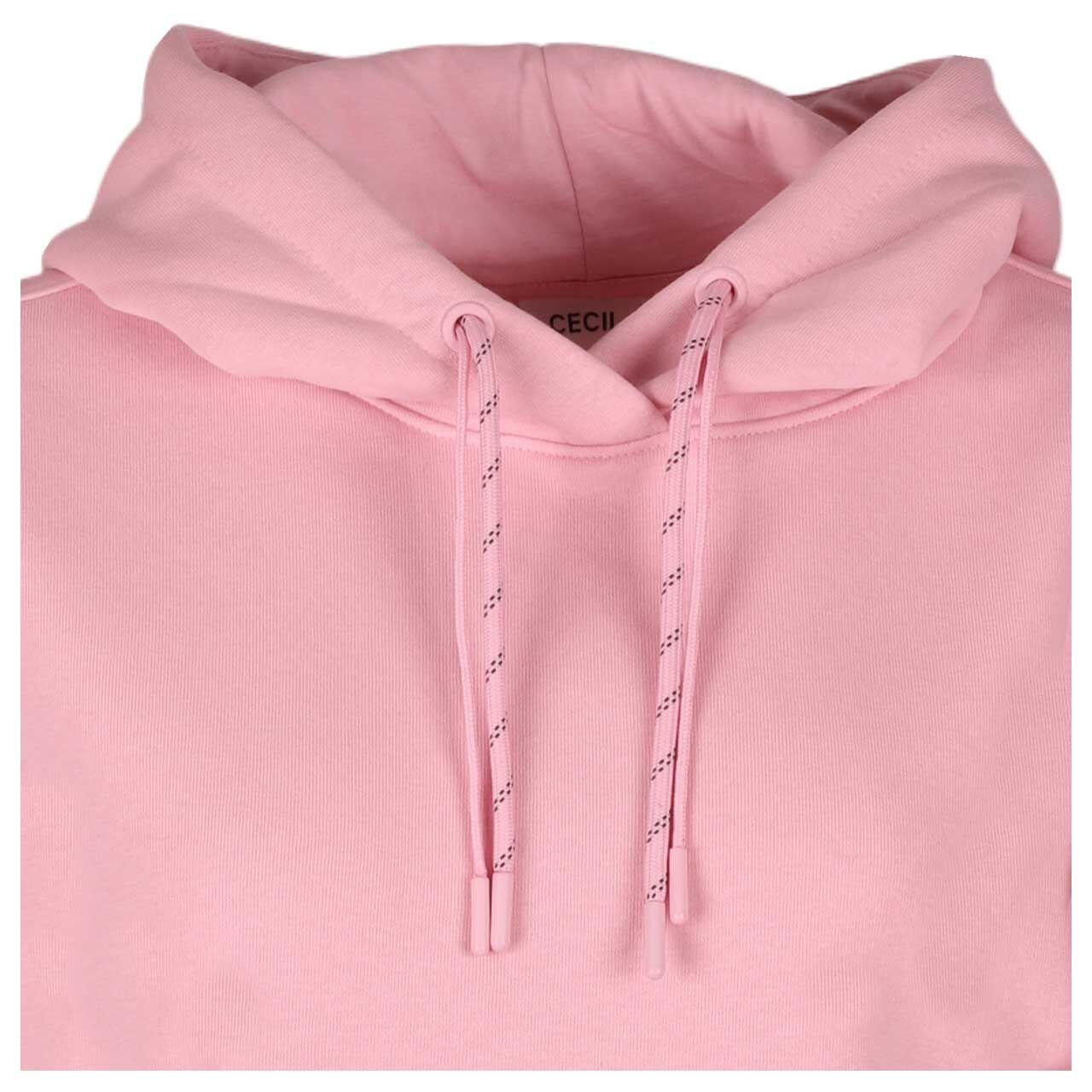 Damen Hoodie Sweatshirt Embroidery von Cecil in Rosa, Detailansicht vorne