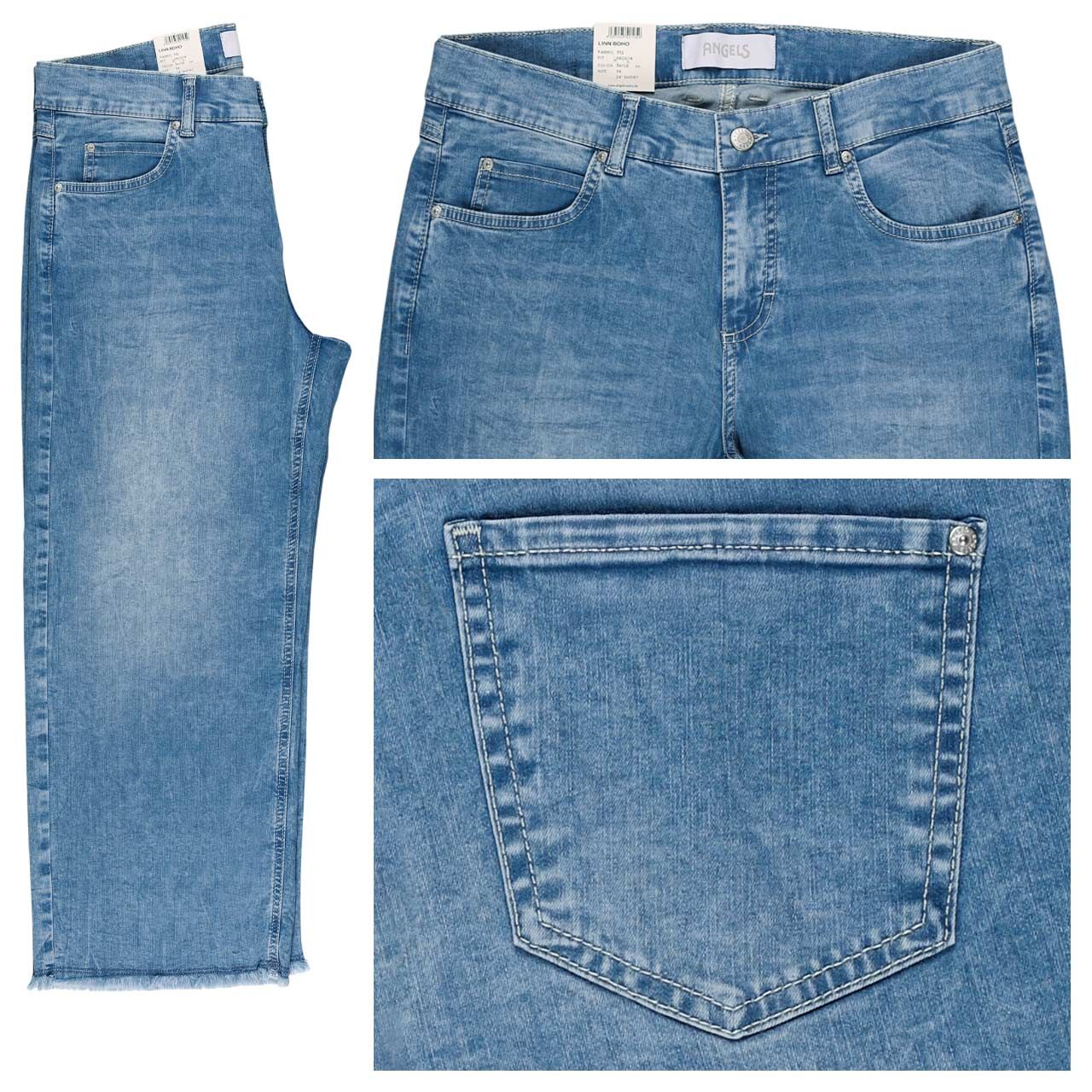 Angels Linn 3/4 Jeans light blue random boho fringe