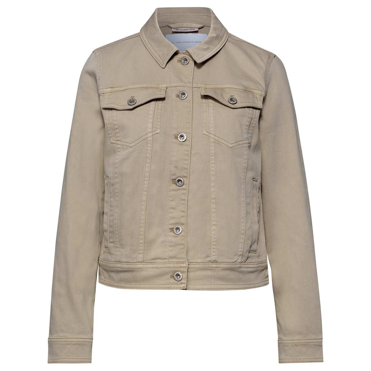 Street One Damen Jeansjacke beige washed