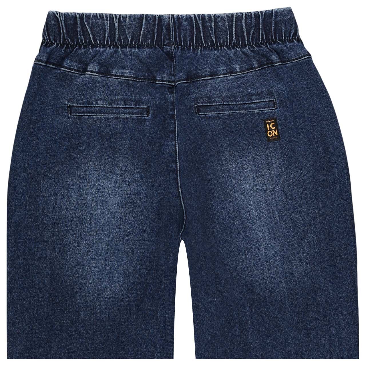 Damen 7/8 Jeans Heartbreaker von Senoritas ICON in Blau verwaschen, detaillierte Rückansicht
