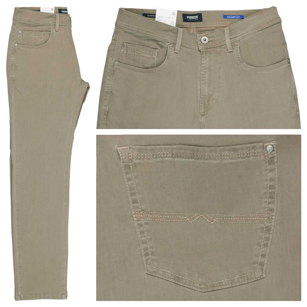 Pioneer Rando Megaflex Baumwollhose light brown stonewash