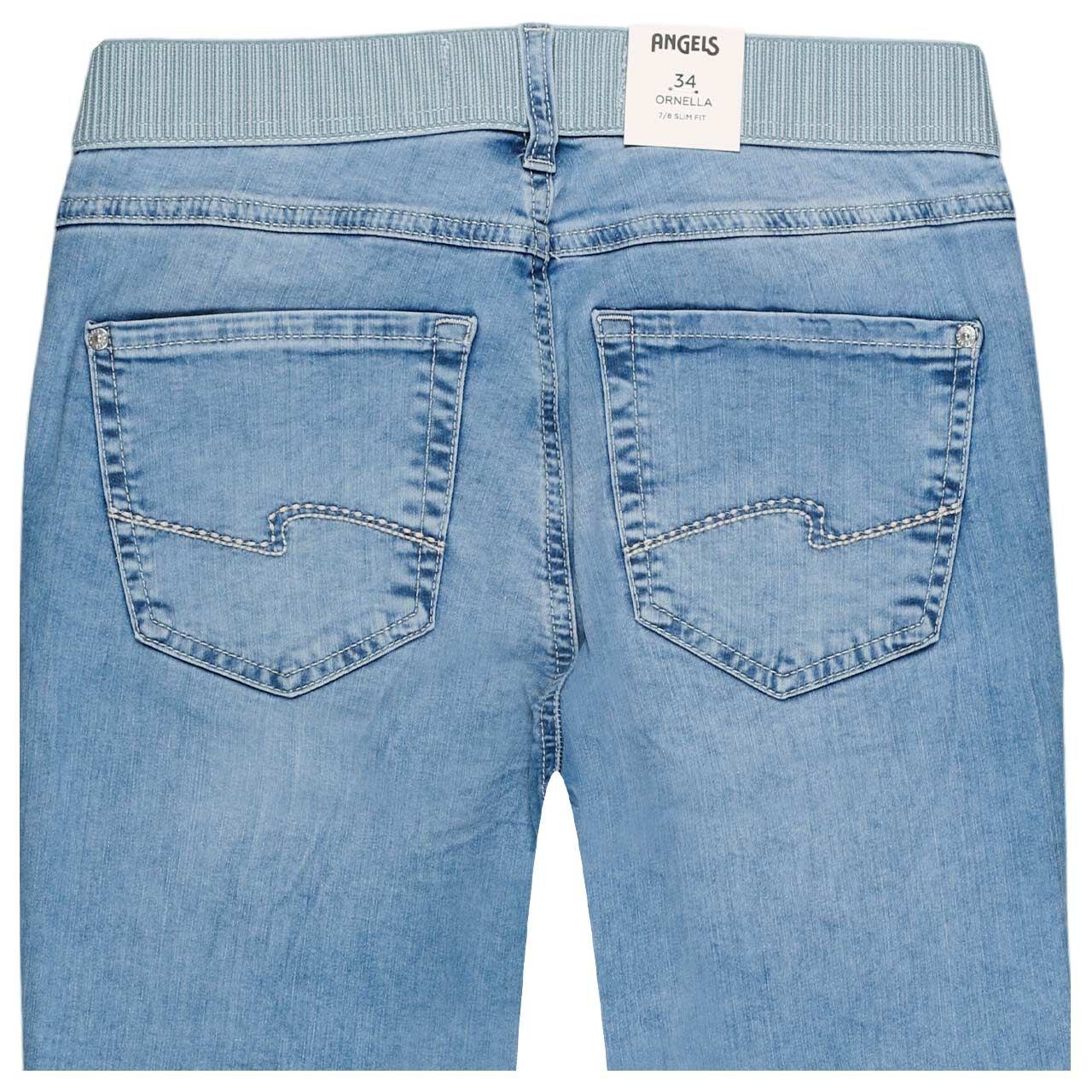 Damen 7/8 Jeans Ornella Sporty von Angels in Hellblau verwaschen, detaillierte Rückansicht