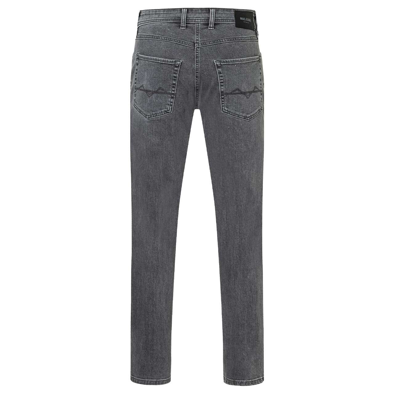 Stretch Herrenjeans Arne von MAC in Grau angewaschen, Rückansicht