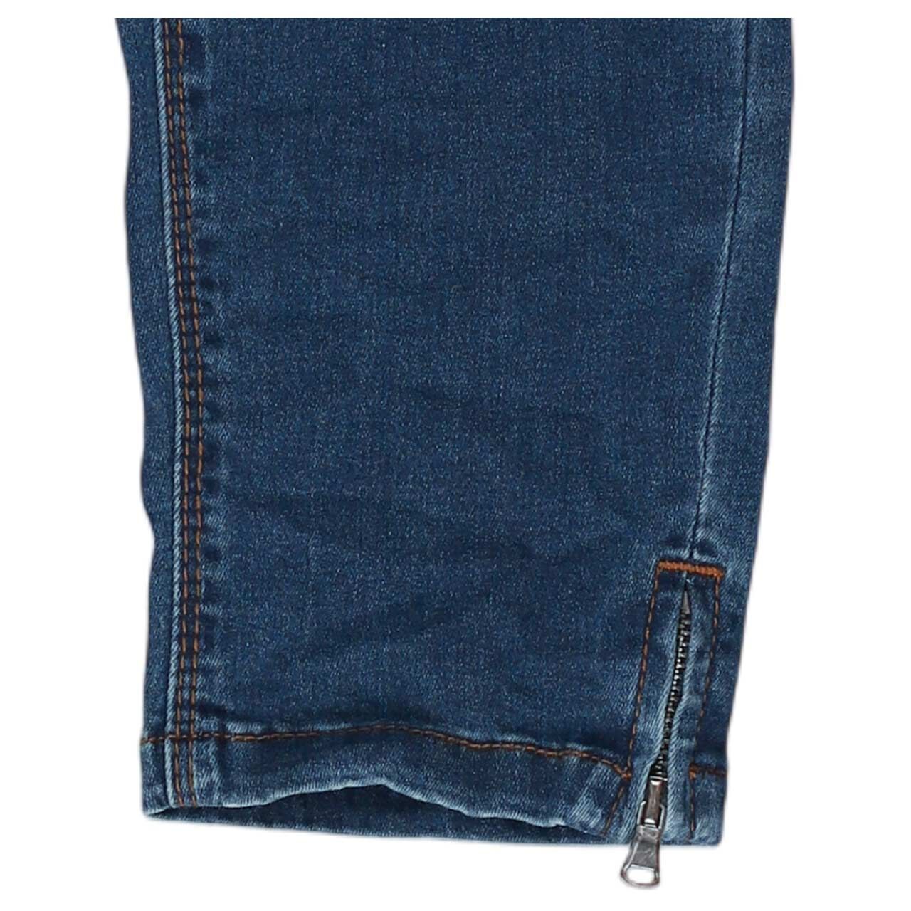 Stretch Damenjeans Italy V 7/8 Cozy Denim von Buena Vista in Dunkelblau angewaschen, Detailbild vom Saum