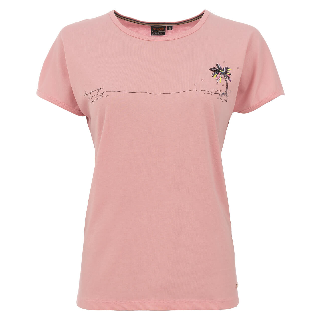 Soquesto T-Shirt für Damen in Rosa mit Print, FarbNr.: 1000