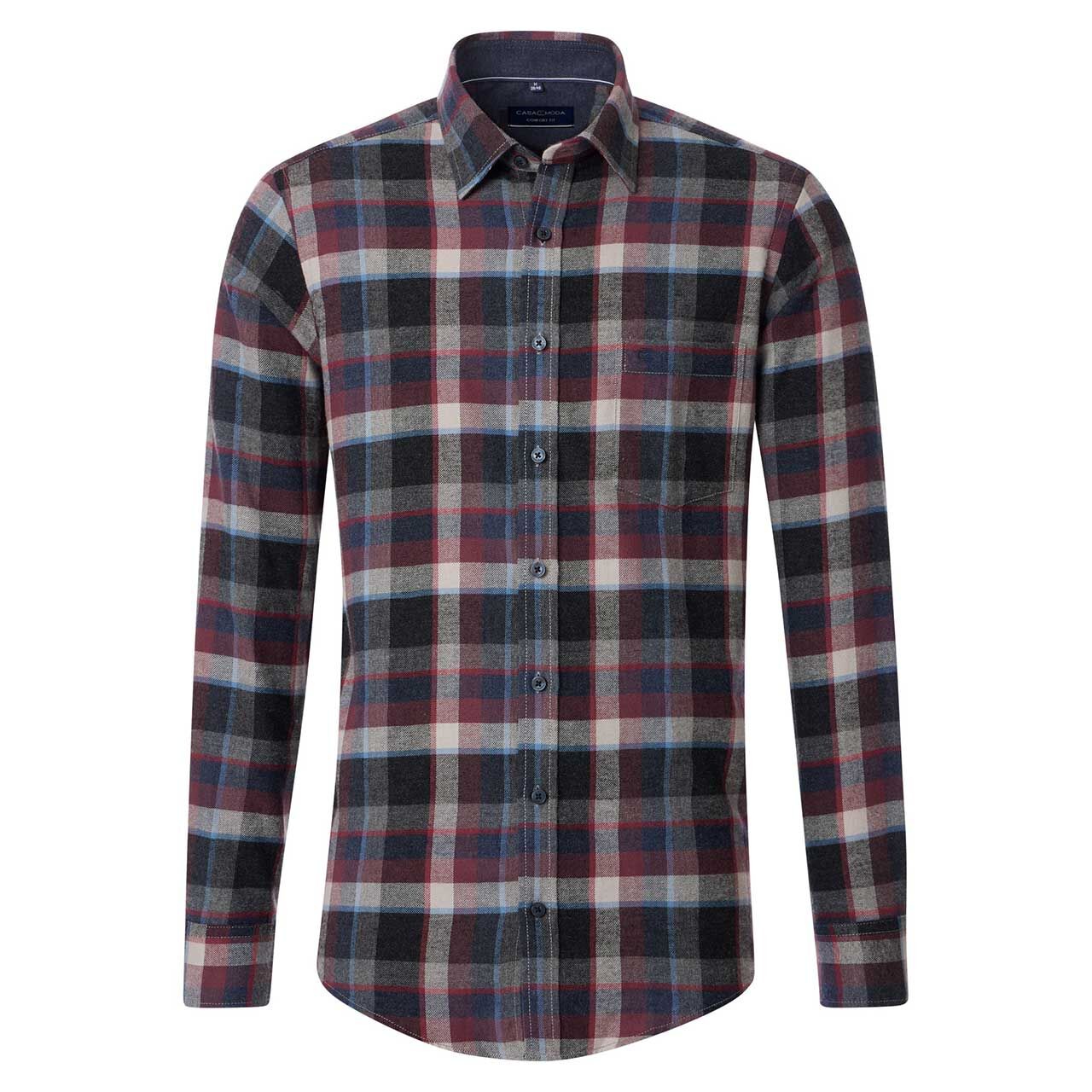 Casa Moda Herren Langarm Hemd anthracite multicolor checked