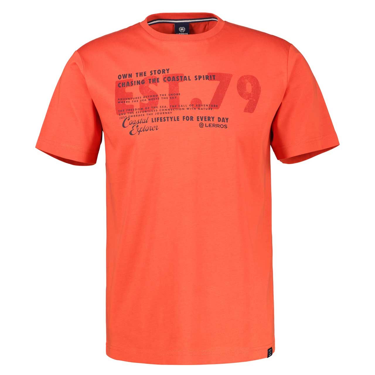 Lerros Herren T-Shirt vivid red print