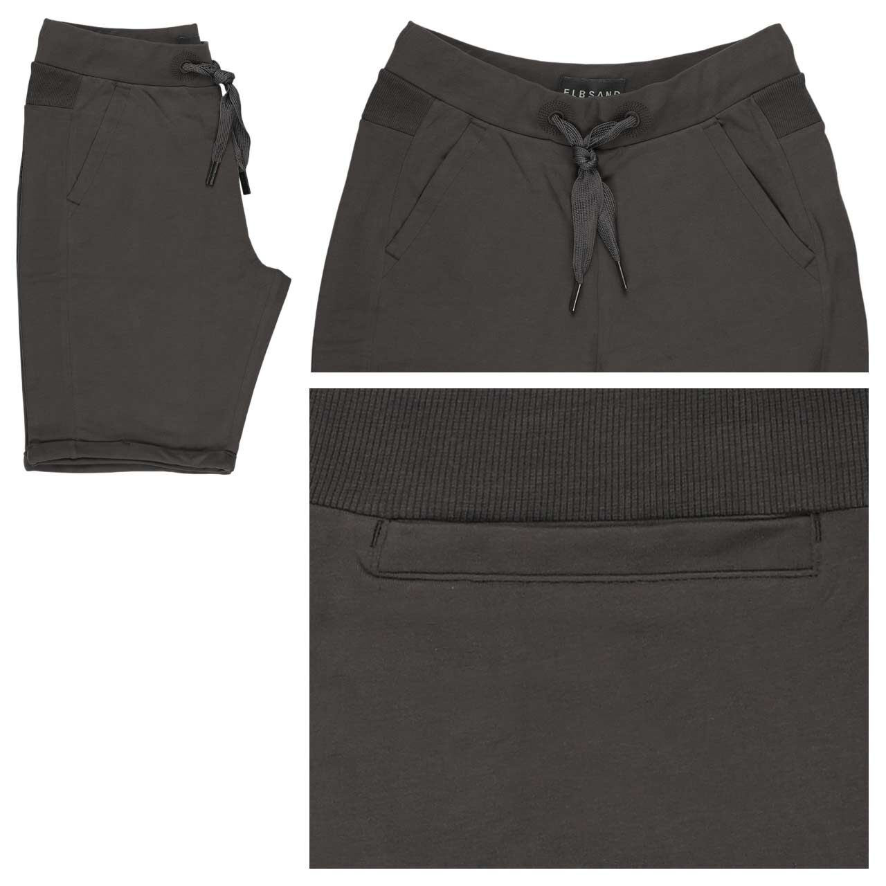 Elbsand Brinjana Jogpants Baumwoll Shorts charcoal