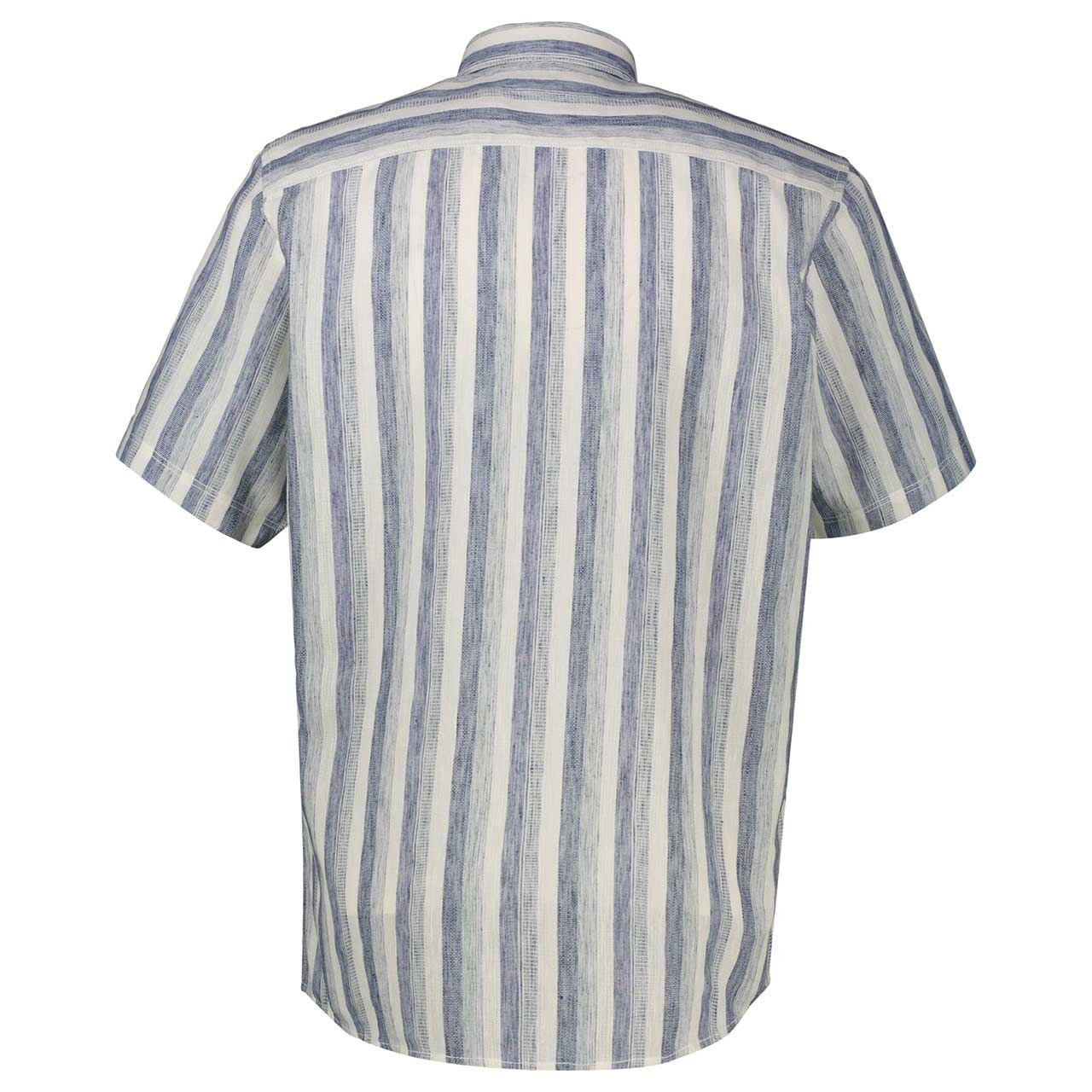 Herren 1/2 Arm Hemd von Lerros in Blau gestreift, Rückansicht