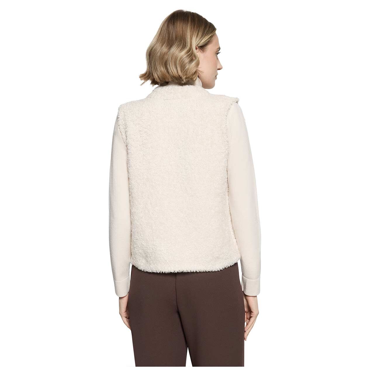 Damen Strickweste von Betty Barclay in Hellbeige, Rückansicht am Model