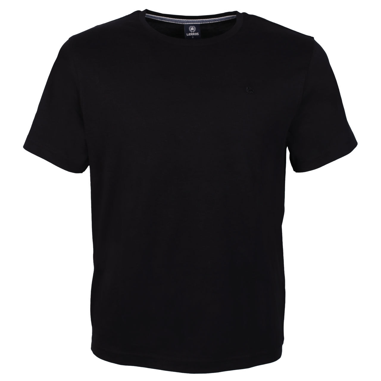 lerros-tshirt-basic-black-290-vorne Lerros Herren T-Shirt schwarz