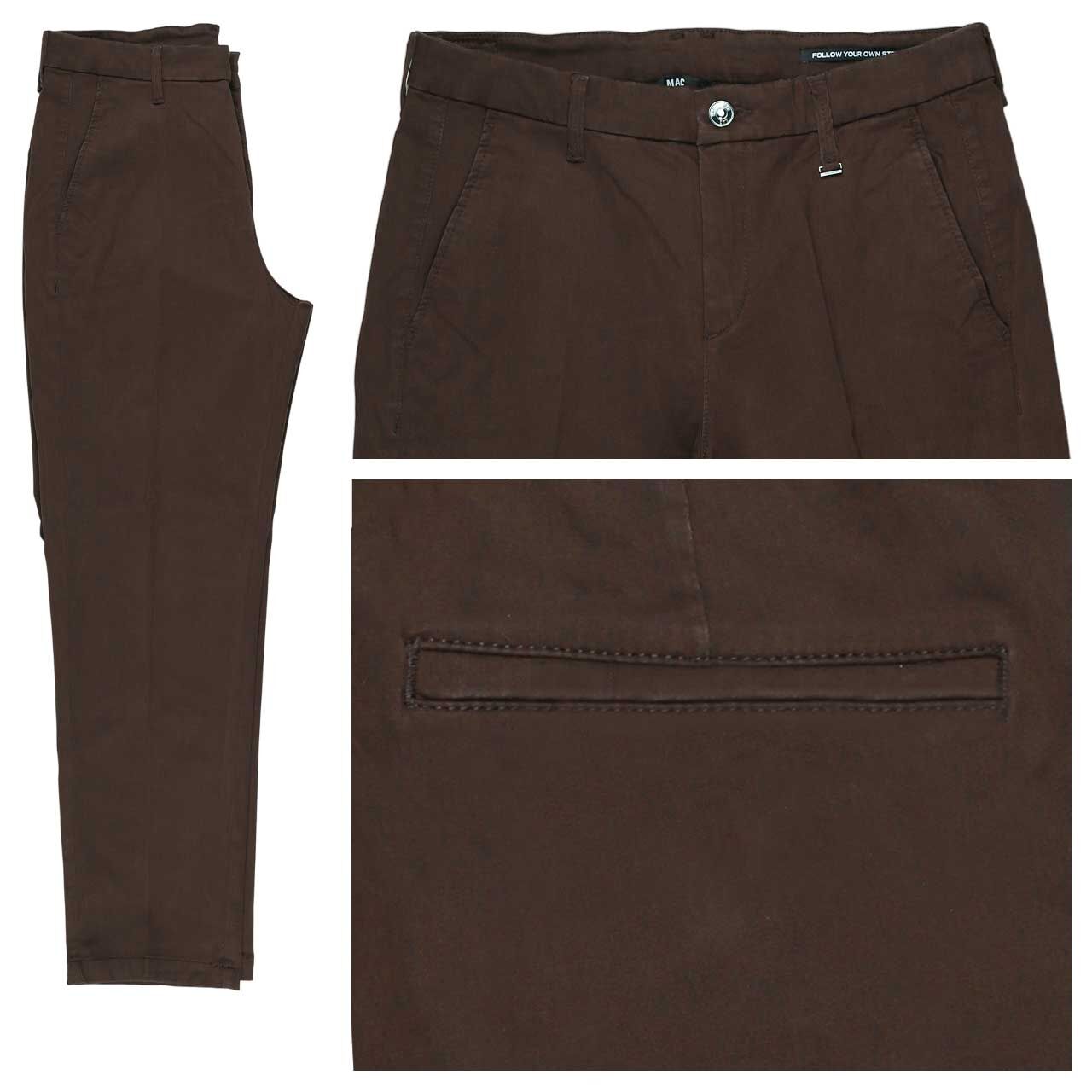 MAC Chino 7/8 Baumwollhose truffle brown warm cotton