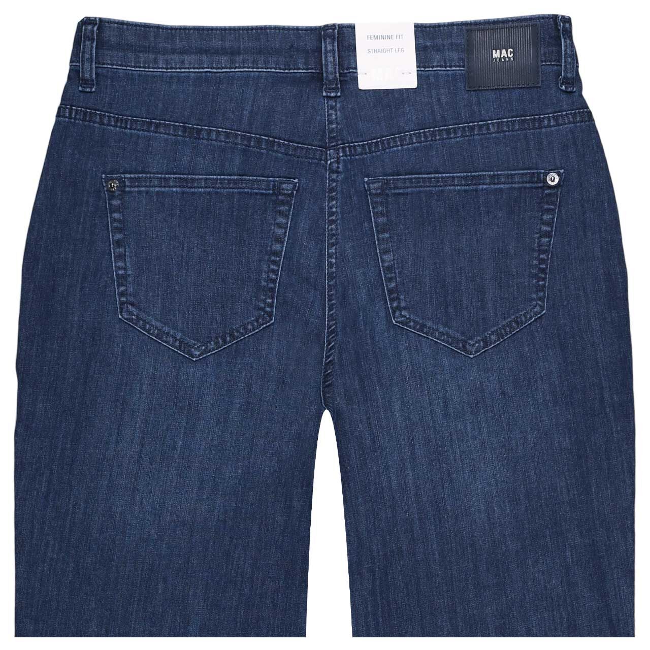 Damenjeans Stella von MAC in Dunkelblau angewaschen, detaillierte Rückansicht