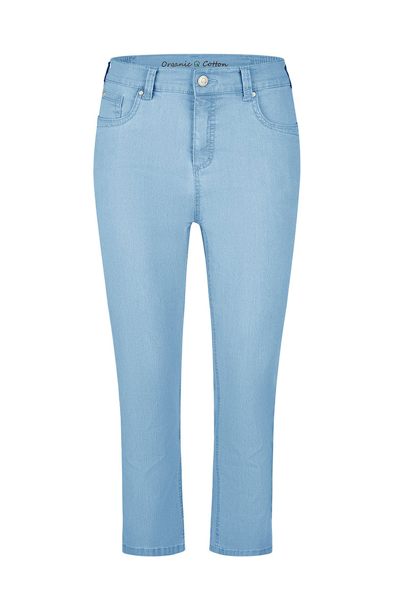 Vorderansicht der Anna Montana Dora Damenjeans in Blau