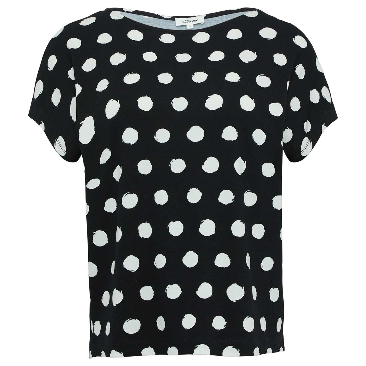 s.Oliver Damen T-Shirt black print s.Oliver Damen T-Shirt black print