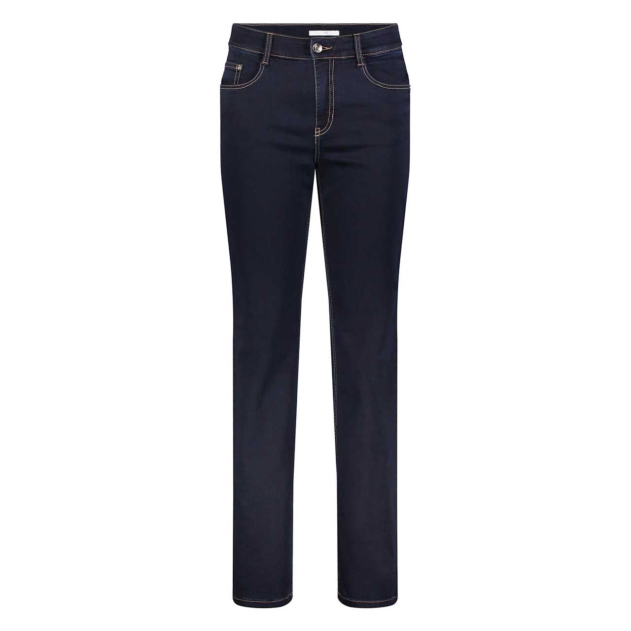Detailansicht der Rückseite der Damen Jeans Stella von MAC in Dunkelblau mit der Farbnummer D801
