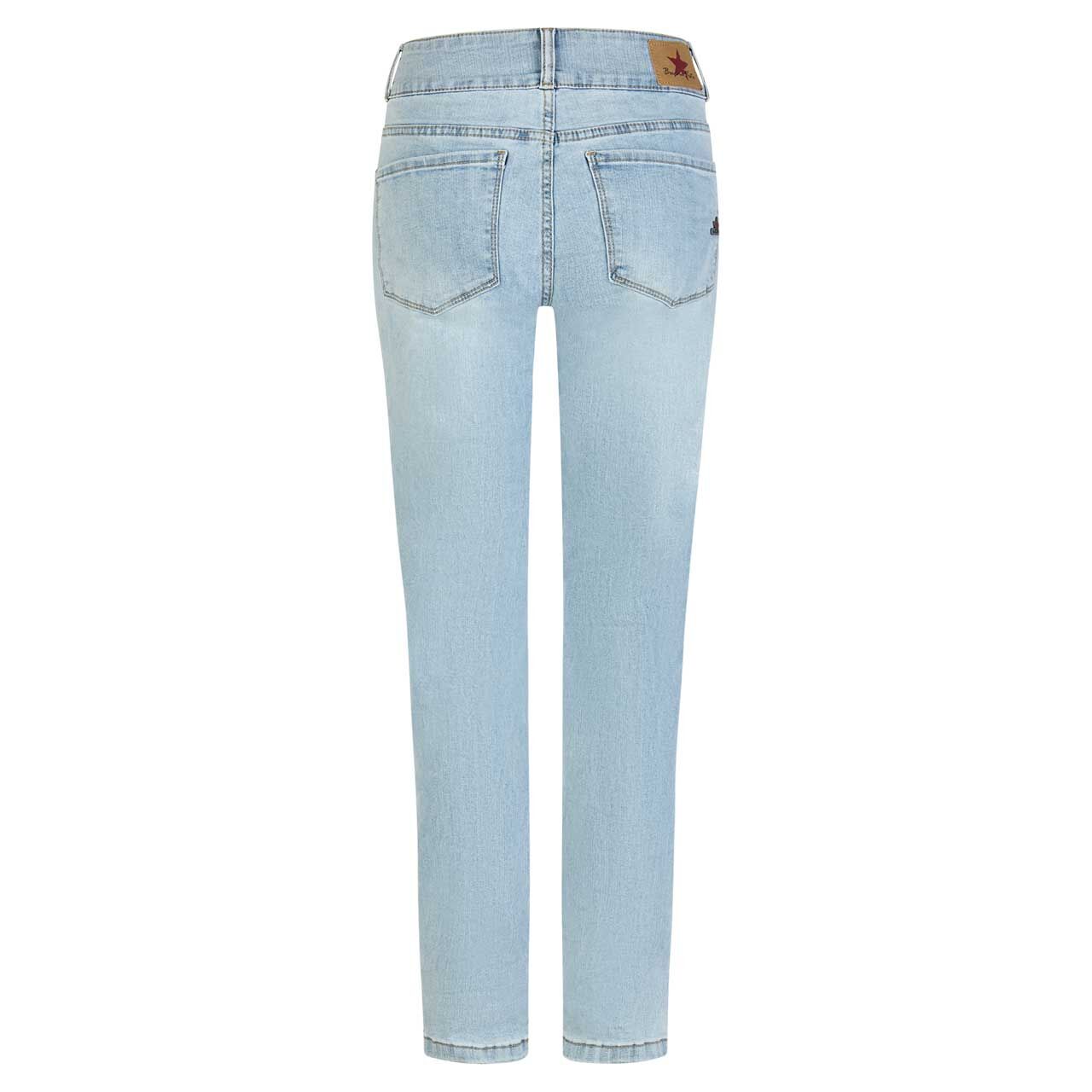 Damenjeans Tummyless Stretch Denim von Buena Vista in Hellblau verwaschen, Rückansicht