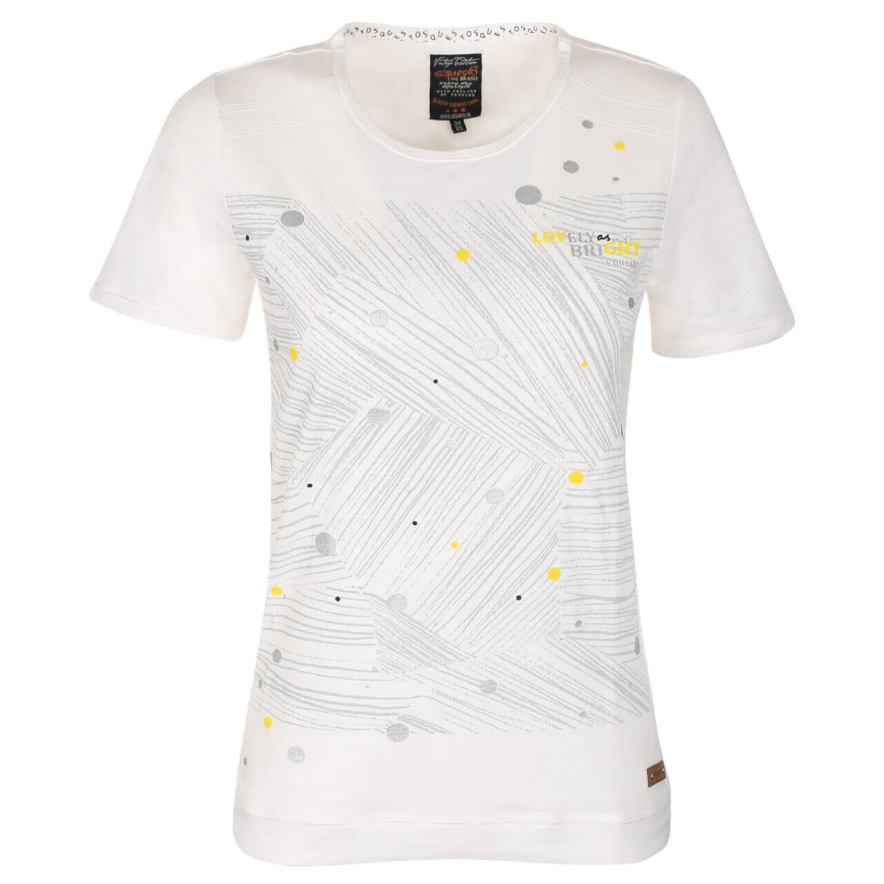 Soquesto T-Shirt für Damen in Weiß mit Print, FarbNr.: 5200