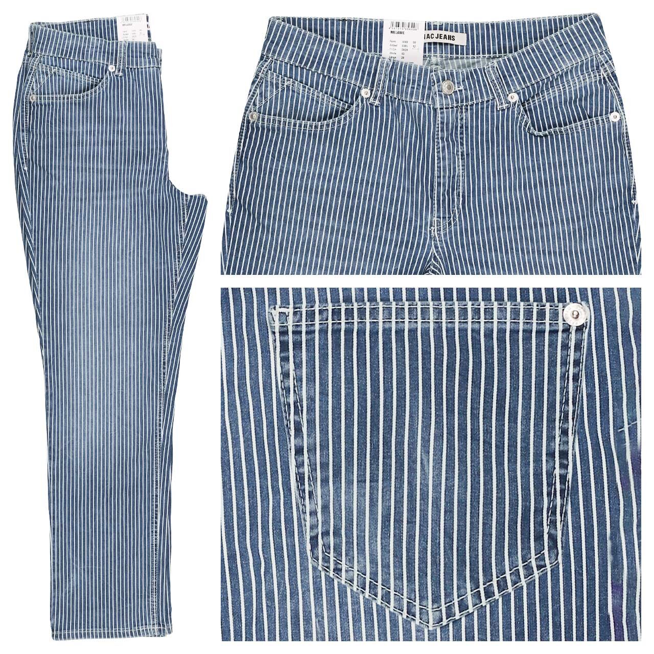 MAC Melanie Jeans mid dark striped